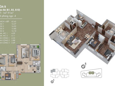 Chính chủ cần bán  căn 4pn 148m2 hướng đông nam udic westlake - tây hồ- hà nội 1