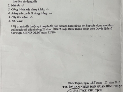 Bán Đất Giá 46tr/m 532m Gần Trường Đại Học Phường 26 Quận Bình Thạnh 2