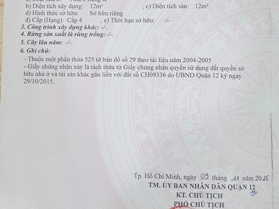 Chính chủ cần bán đất 2/ hà huy giáp, quận 12 tp hồ chí minh 4