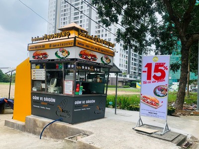 Sang nhượng kios bánh mì gấp  không sang nhượng thương hiệu 1