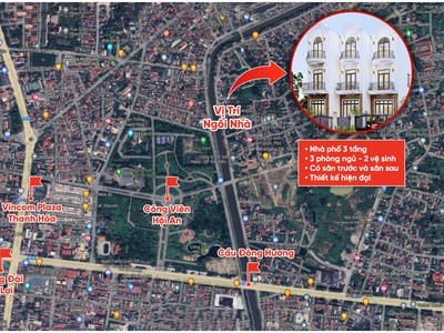 Bán nhà phố xây mới hoàn thiện ngay trung tâm TP Thanh Hoá giá hơn 1 tỷ 0