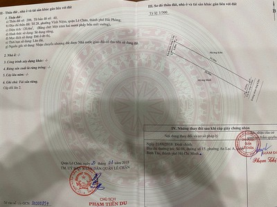 Thanh lý lô đất tuyến 2 đại lộ Võ Nguyên Giáp gần trường THPT Lê Chân, P Vĩnh Niệm 2