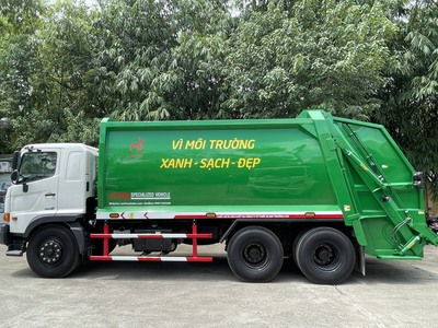 Xe cuốn ép rác HINO 22 khối 0