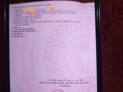 Chính chủ cần bán nhà 3 tầng mái thái, ngõ 37,  đường trần quốc toản, phường đồng tiến, tp hòa bình. 2