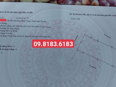 Bán nhà sân vườn tuyến 2 an đà, diện tích 168m 3 tầng , ngõ ô.tô giá 8.4 tỉ 1