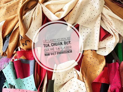 CẮT ĐỤC LỖ VẢI ÁO KHOÁC,đục lỗ vải theo yêu cầu 0