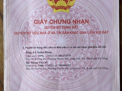 Chính chủ cần bán nhanh lô đất đường mỹ khê 8 - q. sơn trà - tp đà nẵng 1