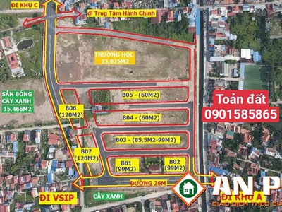 Bán lô góc khu B, tái định cư Bắc Sông Cấm, Dương Quan, Thuỷ Nguyên, Hải Phòng 0