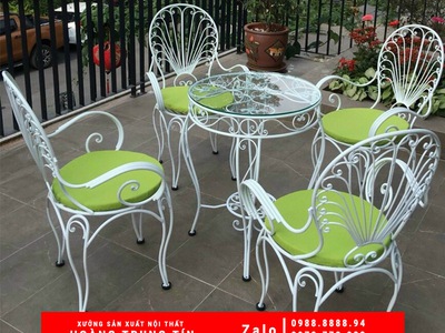 Bến Tre - Bàn ghế sắt nghệ thuật bền đẹp cho quán cafe sân vườn 3