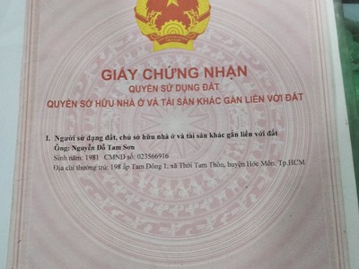 Chung cư mini ngay đường phạm thị tôm- ấp 4 - xã đông thạnh - hóc môn chính chủ cần bán 0