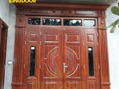 Cửa Thép Vân Gỗ Huỳnh Trống Đồng - Kingdoor 0