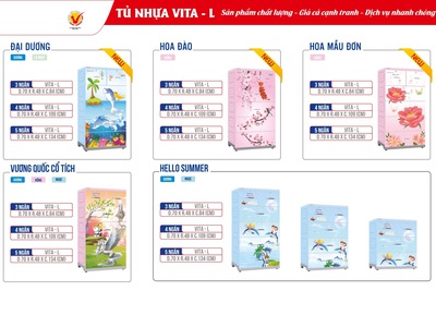 Bán các loại tủ nhựa đựng đồ dùng cho Em bé - hàng Việt Nam chất lượng cao 4