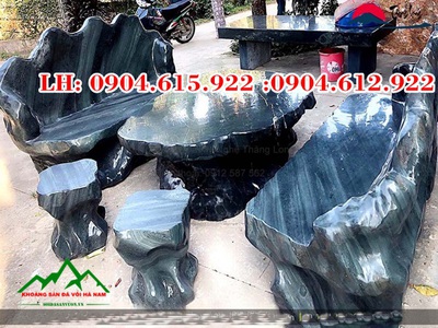 Bàn ghế đá cuội tự nhiên 0