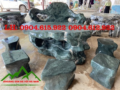 Bàn ghế đá cuội tự nhiên 7