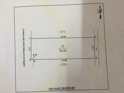 Bán lô đất 91m2 đẹp mặt đường chính lê lợi - tp vinh 1