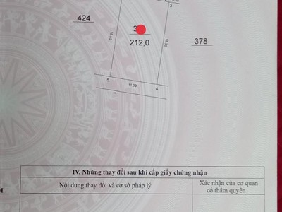 Chính chủ cần tiền bán cắt lỗ mảnh đất 212m2 full đất ở, cần kiệm thạch thất hà nội. 1