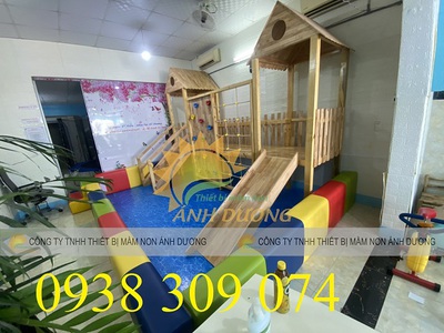 Cầu trượt liên hoàn gỗ trẻ em,cầu trượt liên hoàn gỗ đa năng 2