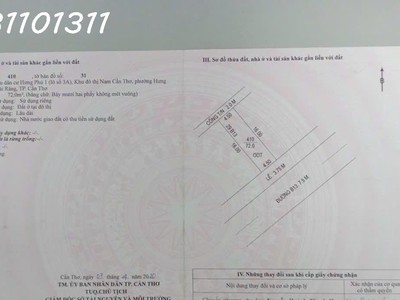 Bán nền đường b13 khu dân cư hưng phú 1, p. hưng phú, q. cái răng, tp. cần thơ 2