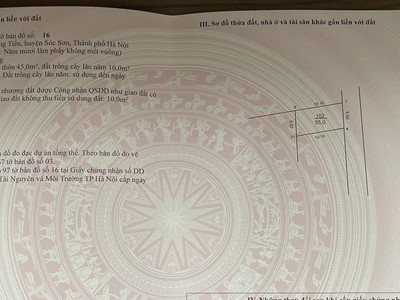 Hàng đẹp  vài trăm có ngay 55m  tại đông sơn-quang tiến-sóc sơn. đường oto vào đất 3