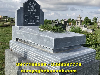 Mộ tam cấp bằng đá xanh tự nhiên vì sao lại ưa chuộng đến vậy a001 0