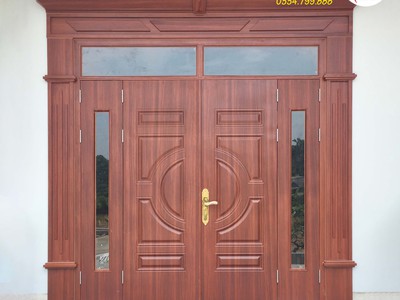 Cửa THÉP vân gỗ 3