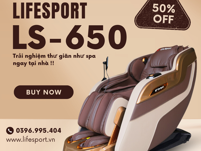 Ghế Massage Toàn Thân LifeSport LS-650   Công Nghệ 4D 0