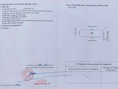 Chính chủ cần bán nhanh căn nhà thuộc thôn văn cú - xã an đồng   huyện an dương   tp hải phòng 1