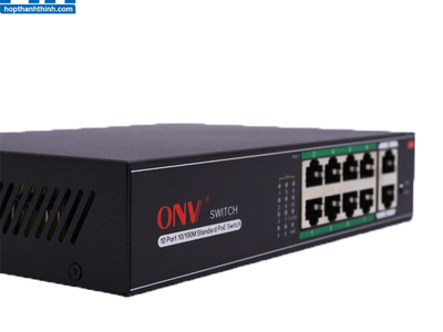 Switch Poe 8 port ONV H1108PLS 08 x 10/100Mbps công suất 65W 2