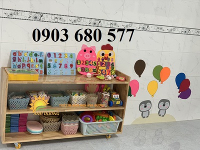Chuyên sản xuất tủ kệ gỗ mầm non cho trẻ giá tận xưởng 4