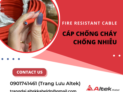 Cáp chống cháy chống nhiễu 2Cx1.5mm 1