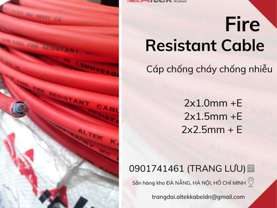 Cáp chống cháy chống nhiễu 2Cx1.5mm 4
