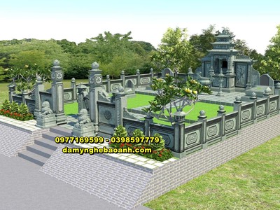 Xây khu lăng mộ đá gia đình trong khu nghĩa trang tại kiên giang 1