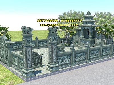 Xây khu lăng mộ đá gia đình trong khu nghĩa trang tại kiên giang 2