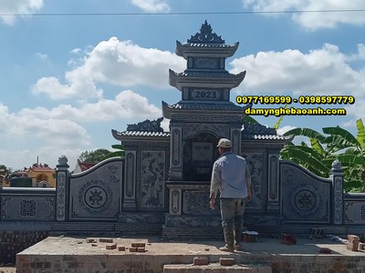 Hình ảnh lăng thờ đá,lăng mộ đá đẹp lắp đặt tại quảng ninh 2