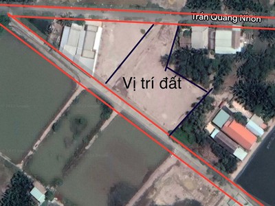 Huyện Cần Giờ, xã Bình Khánh 1450m2 đất thổ cư, hai mặt tiền đường 6m, nhỉnh 3 triệu/m2 0