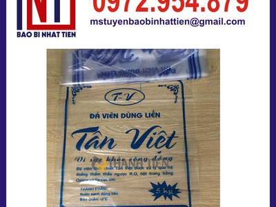 Bao bì nước đá, in bao bì nilon đựng nước đá 3