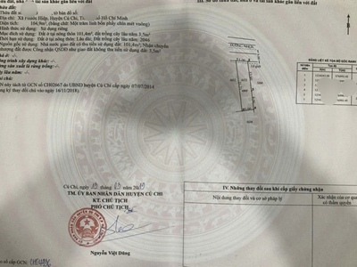 CẦN TIỀN bán gấp nhà cấp 4 còn mới 104m2 phước hiệp củ chi, SHR 520 triệu 0