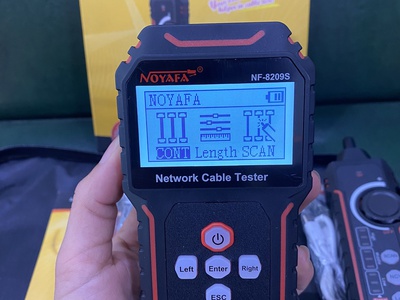 Bộ theo dõi cáp mạng Cat5 Cat6 POE Bộ kiểm tra dây LAN Đo chiều dài mã NF8209S 1