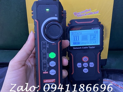 Bộ theo dõi cáp mạng Cat5 Cat6 POE Bộ kiểm tra dây LAN Đo chiều dài mã NF8209S 2