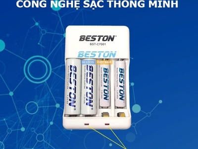 Bộ 4 Pin AA 3000 mAh   Sạc Beston 1