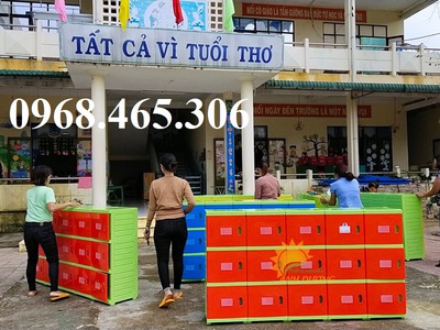 Tủ đựng cặp mầm non bằng nhựa 30 30cm dày bền, chất lượng cao 0