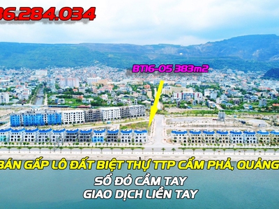 Cần bán gấp lô đất biệt thự sát biển Green Dragon TTP Cẩm Phả 383.8m2 giá tốt 0