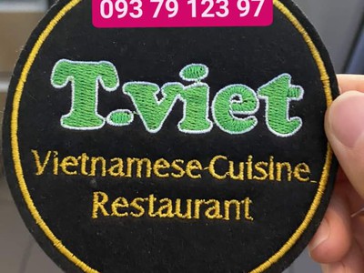 Tên sản phẩm , Đế Lót Ly Vải Nỉ , thêu theo yêu cầu . 2