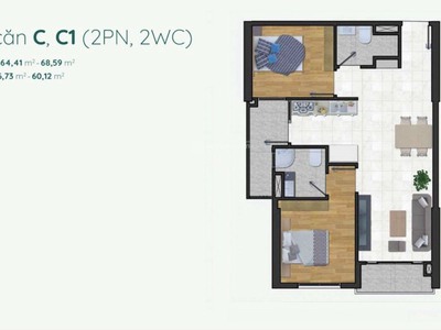 Kẹt tiền nên cân bán gấp căn hộ 2 vợ chồng vừa mua chưa ở ngày nào 0