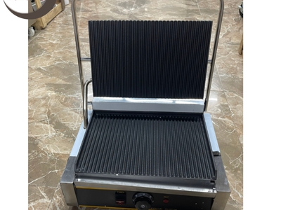 Máy ép bánh mì size lớn dùng điện   nướng thịt cao cấp 2 mặt rãnh 5