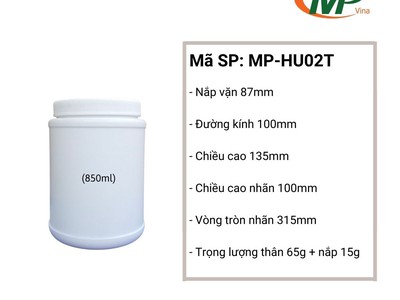 Hũ nhựa hdpe hũ nhựa hũ nhựa 500gam 0