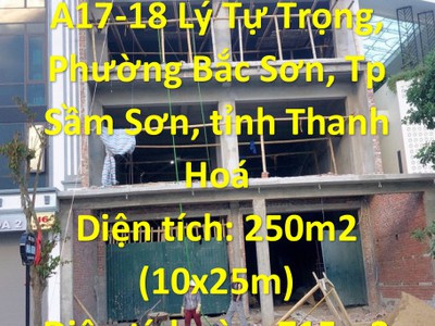 Chính chủ bán nhà - giá tốt   bán nhà a17-18 lý tự trọng, bắc sơn, sầm sơn, thanh hoá. 0