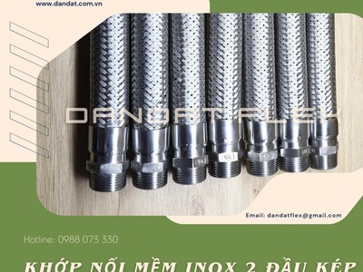 Khớp nối mềm inox 304, Khớp chống rung kim loại, Khớp nối mềm Inox chống rung cho hệ bơm 4