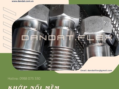 Khớp nối mềm inox 304, Khớp chống rung kim loại, Khớp nối mềm Inox chống rung cho hệ bơm 0