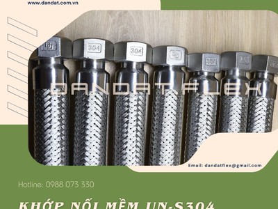 Khớp nối mềm inox 304, Khớp chống rung kim loại, Khớp nối mềm Inox chống rung cho hệ bơm 3